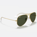 Ray Ban Women Pilot Frame Shiny Arista Gold Sunglasses