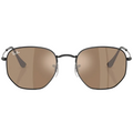 Ray Ban Men Irregular Frame Deep Black Sunglasses