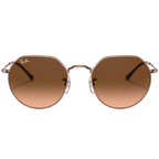 Ray Ban Men Irregular Frame Polished Copper Sunglasses