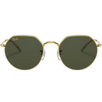 Ray Ban Men Irregular Frame Deep Gold Sunglasses