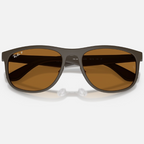 Ray Ban Men Square Frame Sand Brown Sunglasses