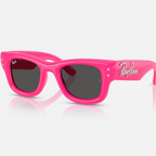 Ray Ban Men Square Frame Polished Pink  Sunglasses