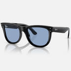 Ray Ban Women Square Frame Shiny Sand Black Sunglasses