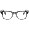 Ray Ban Men Square Frame Shiny Transparent Grey Sunglasses