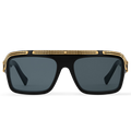 Louis Vuitton Men Pilot Frame Shiny Smoky Black Sunglasses