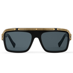 Louis Vuitton Men Pilot Frame Shiny Smoky Black Sunglasses