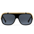 Louis Vuitton Men Pilot Frame Smoky Black Sunglasses