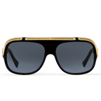 Louis Vuitton Men Pilot Frame Smoky Black Sunglasses