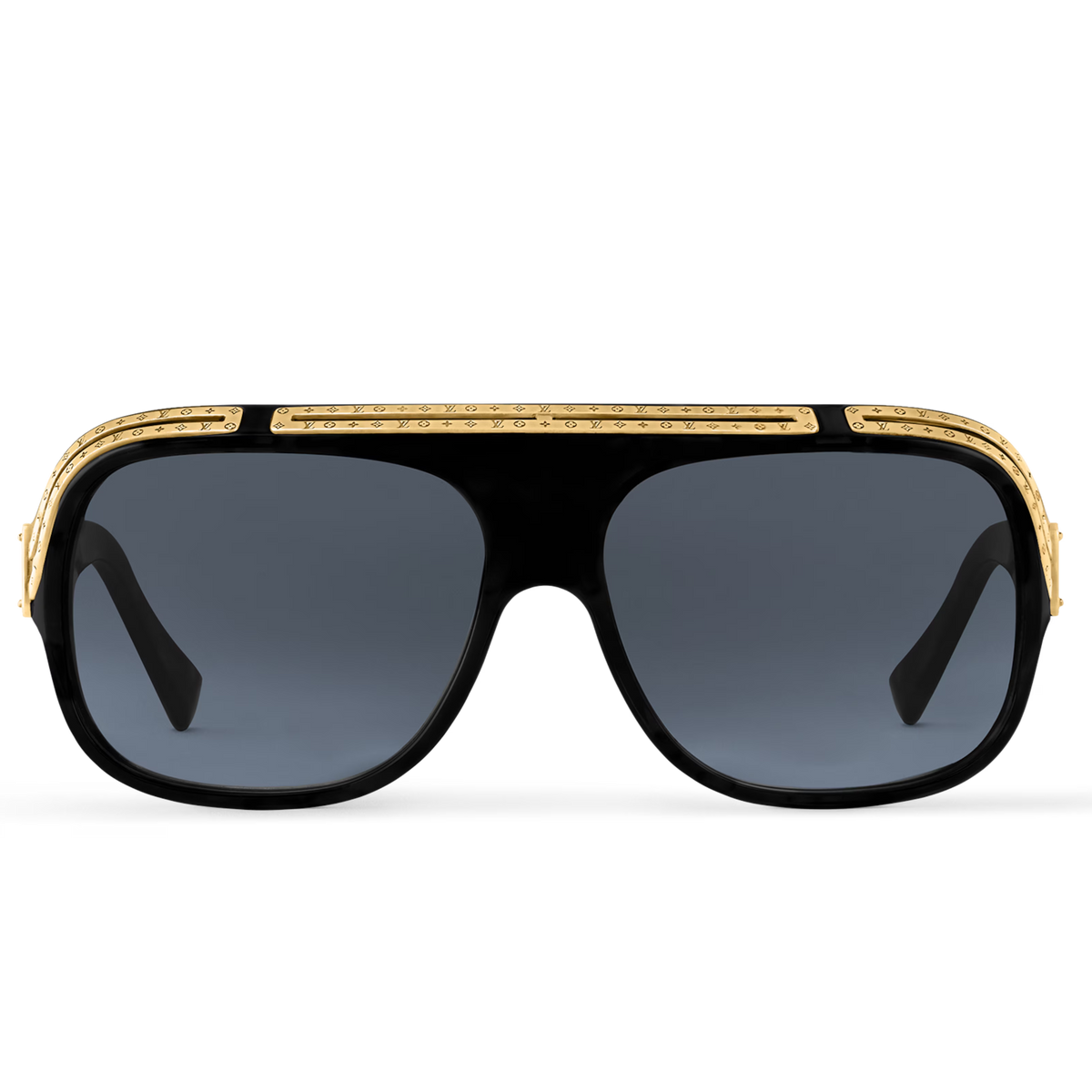 Louis Vuitton Men Pilot Frame Smoky Black Sunglasses