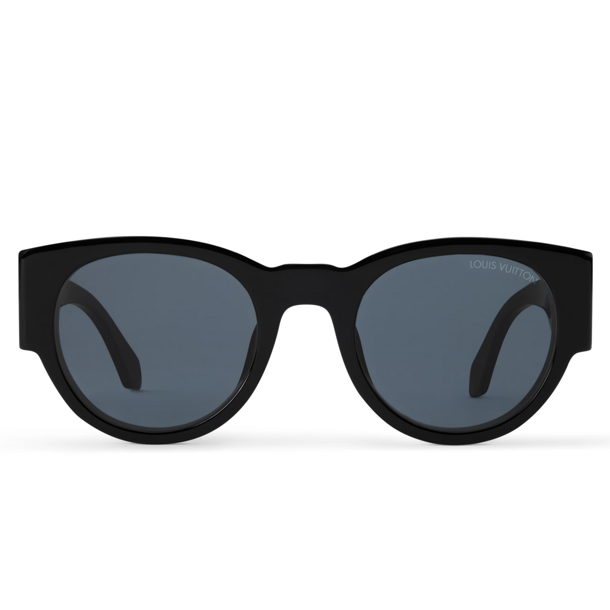Louis Vuitton Men Round Frame Black Sunglasses