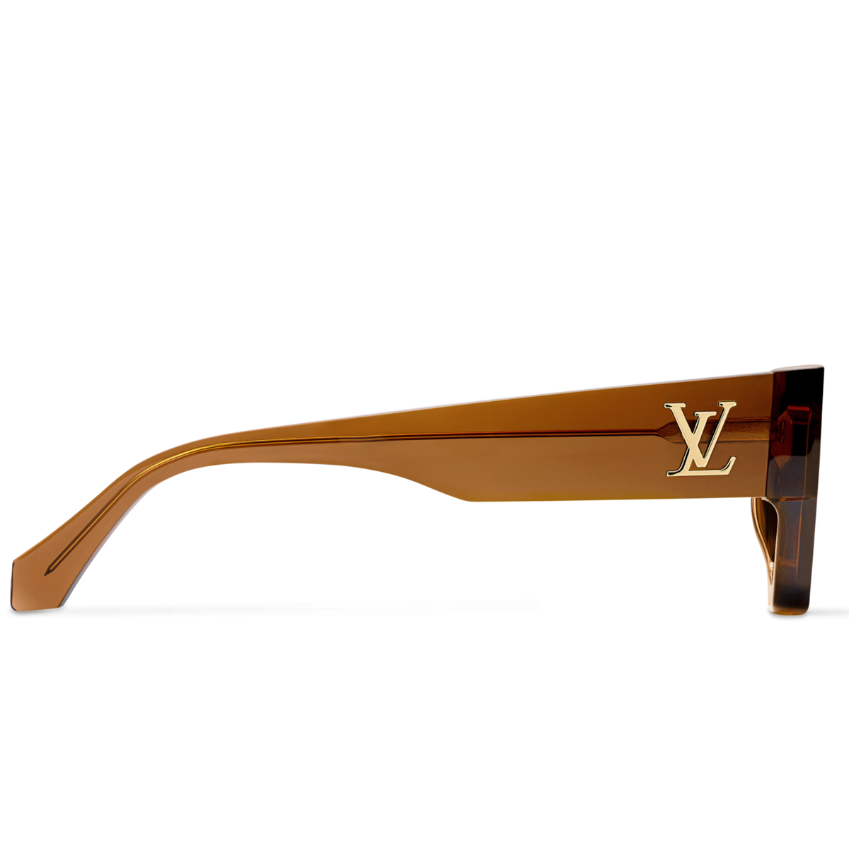 Louis Vuitton Men Square Frame Bronze Sunglasses