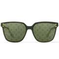 Louis Vuitton Men Square Frame Green Sunglasses