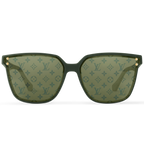 Louis Vuitton Men Square Frame Green Sunglasses