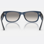 Ray Ban Men Square Frame Transparent Dark Blue Sunglasses
