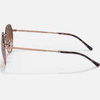 Ray Ban Men Irregular Frame Polished Copper Sunglasses