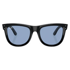 Ray Ban Women Square Frame Shiny Sand Black Sunglasses