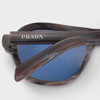 Prada Men Pilot Frame Iolite Horn Sunglasses