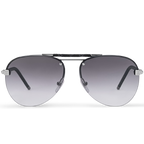 Louis Vuitton Men Pilot Frame Shiny Gunmetal Sunglasses
