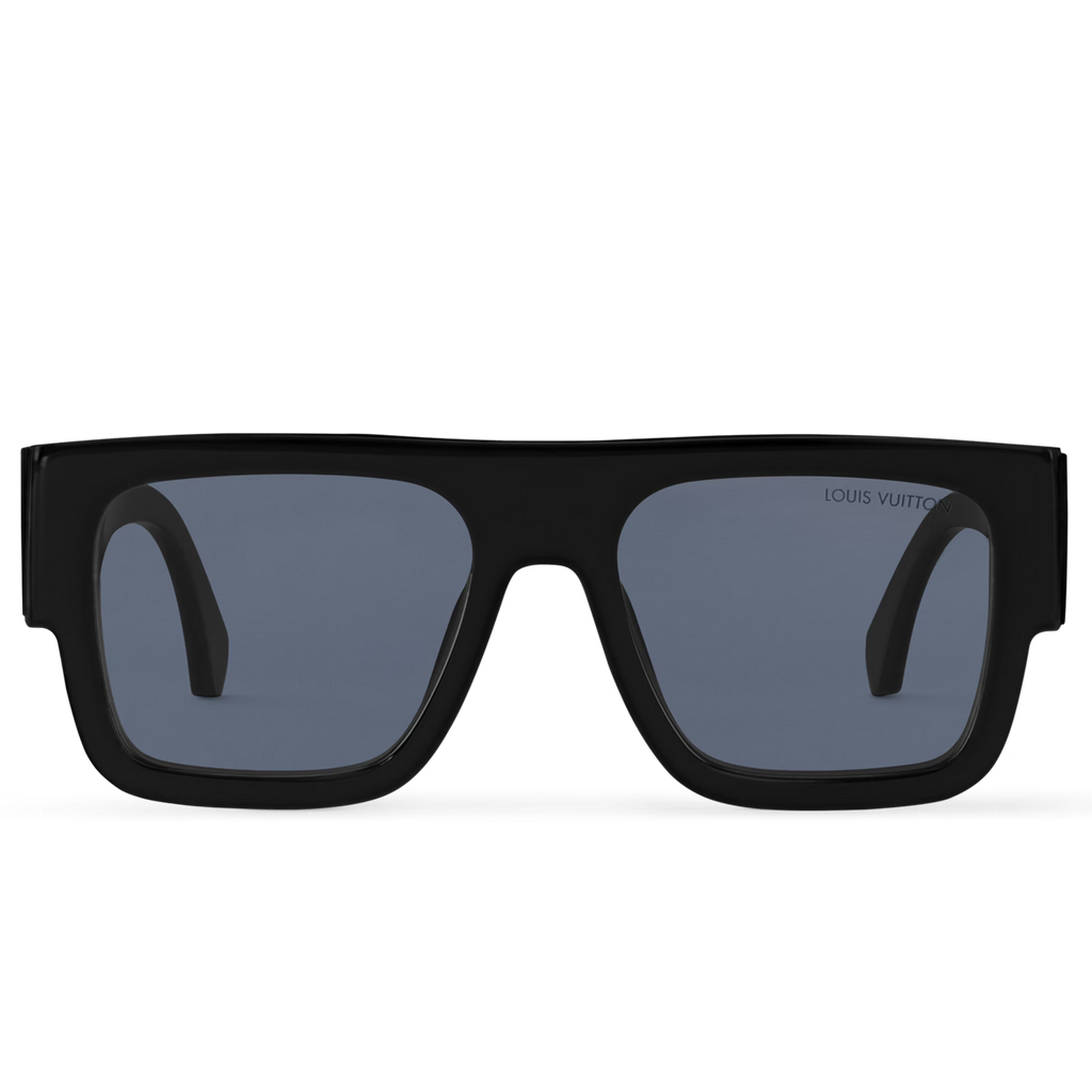 Louis Vuitton Men Rectangular Frame Smoky Black Sunglasses
