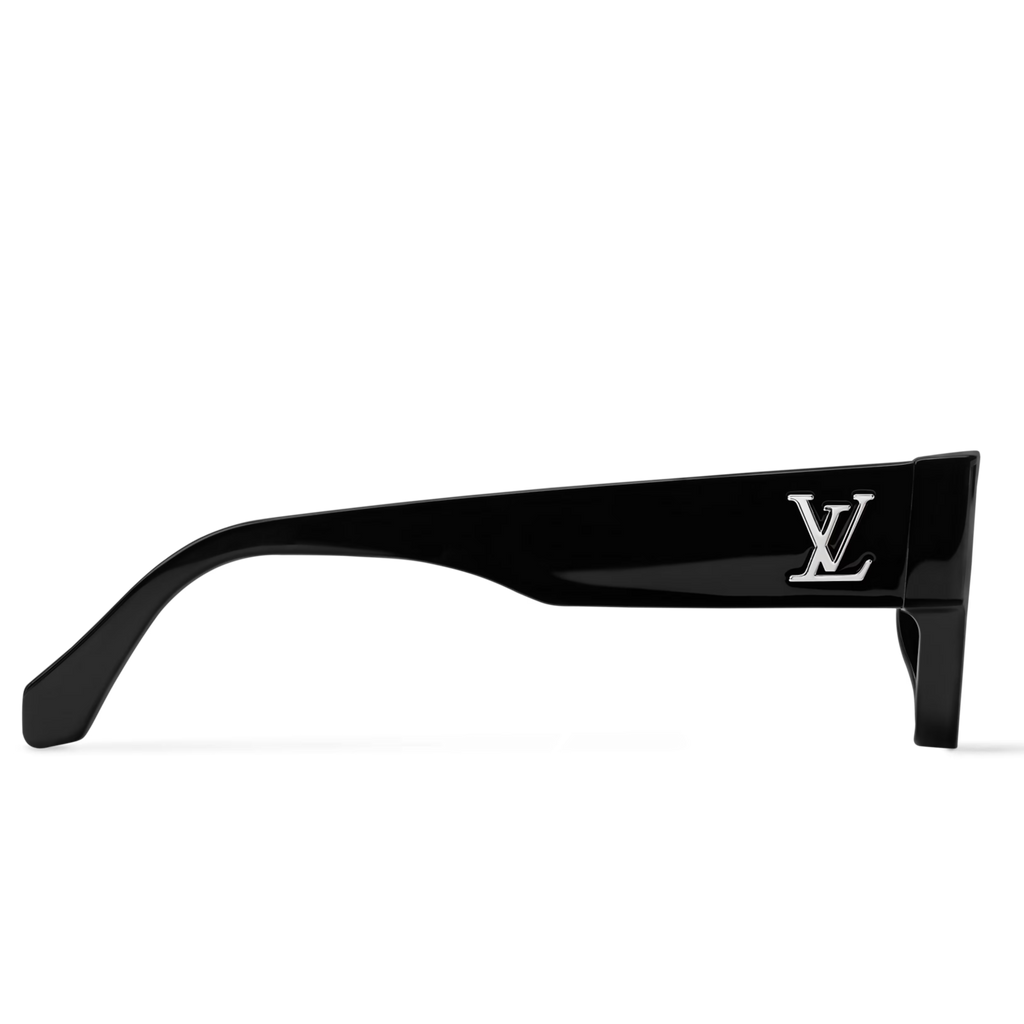 Louis Vuitton Men Square Frame Ebony Black Sunglasses