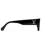 Louis Vuitton Men Square Frame Ebony Black Sunglasses