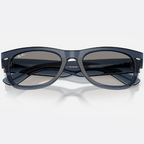 Ray Ban Men Square Frame Transparent Dark Blue Sunglasses