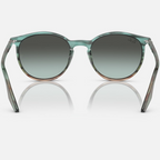 Ray Ban Men Phantos Frame Polished Striped Blue & Green Sunglasses