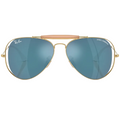 Ray Ban Women Pilot Frame Polished Shiny Arista Gold Sunglasses
