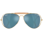 Ray Ban Women Pilot Frame Polished Shiny Arista Gold Sunglasses