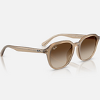 Ray Ban Men Square Frame Polished Turtledove Sunglasses