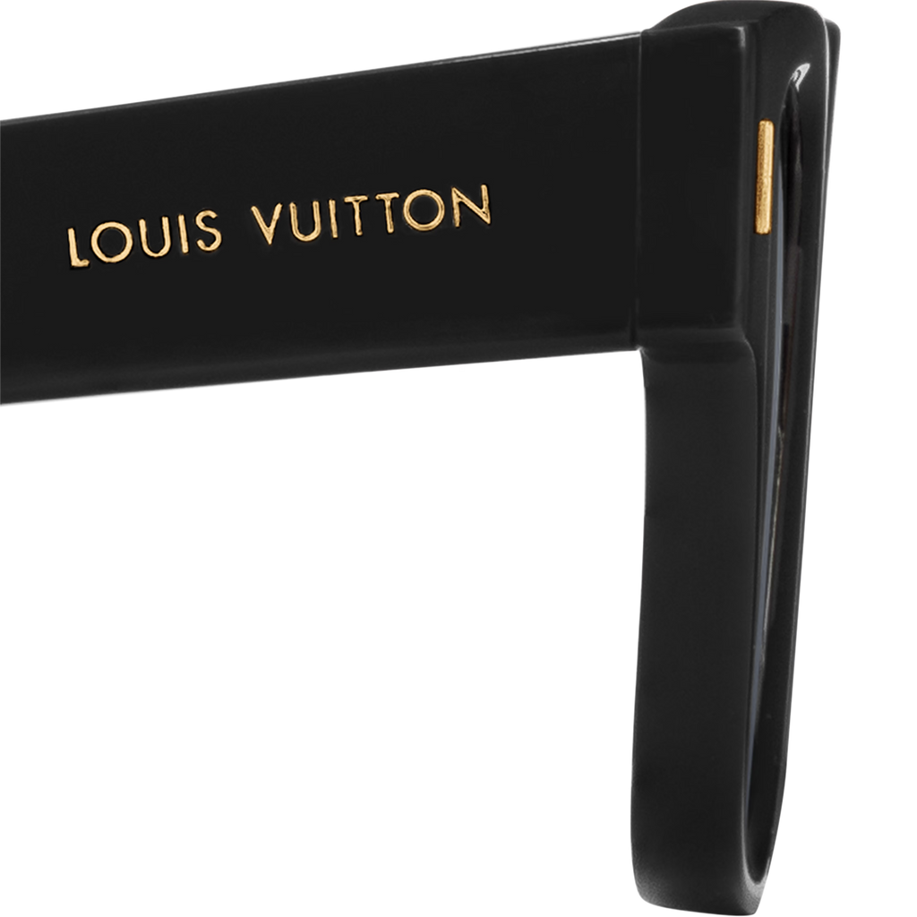 Louis Vuitton Men Sqaure Frame Ink Black Sunglasses