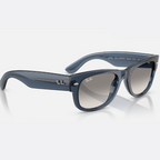 Ray Ban Men Square Frame Transparent Dark Blue Sunglasses