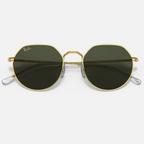 Ray Ban Men Irregular Frame Deep Gold Sunglasses