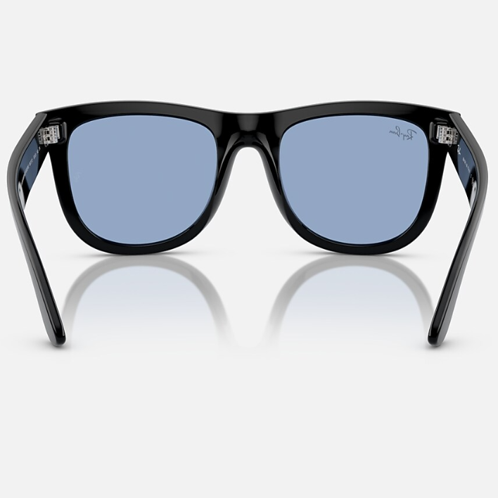Ray Ban Women Square Frame Shiny Sand Black Sunglasses