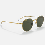 Ray Ban Men Irregular Frame Deep Gold Sunglasses