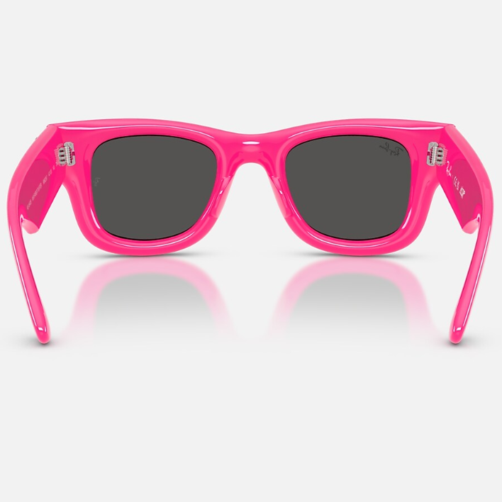 Ray Ban Women Square Frame Polished Pink Sunglasses
