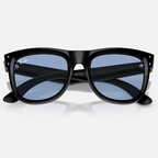 Ray Ban Women Square Frame Shiny Sand Black Sunglasses