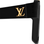 Louis Vuitton Men Square Frame Shiny Void Black Sunglasses