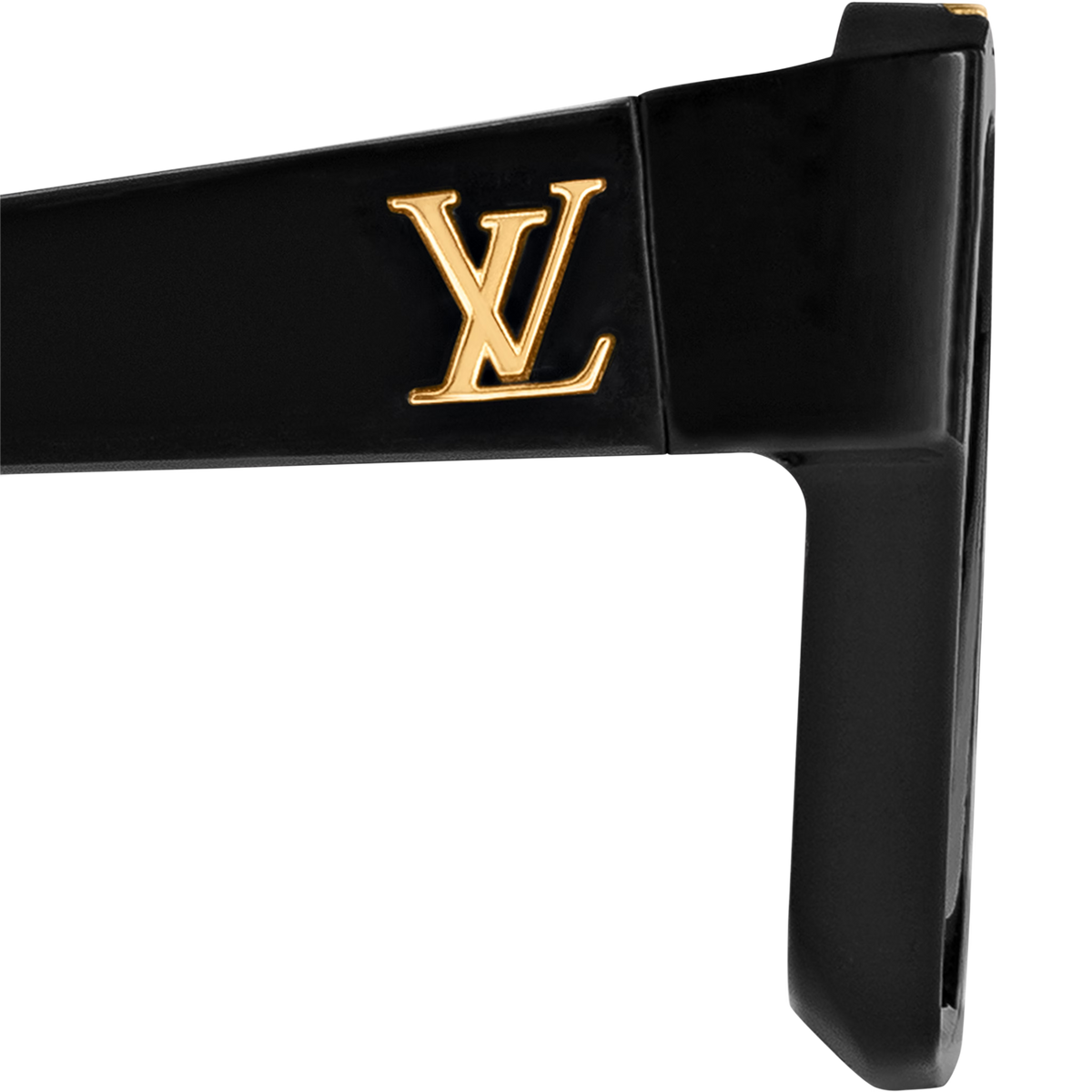 Louis Vuitton Men Square Frame Shiny Void Black Sunglasses
