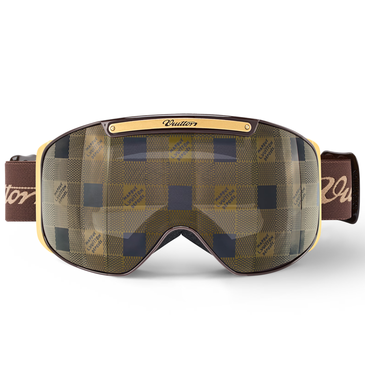 Louis Vuitton Men Mask Frame Brown Sunglasses