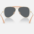 Ray Ban Women Pilot Frame Polished Shiny Arista Gold Sunglasses