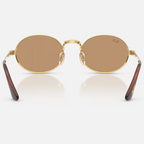 Ray Ban Women Oval Frame Gold Sunglasses