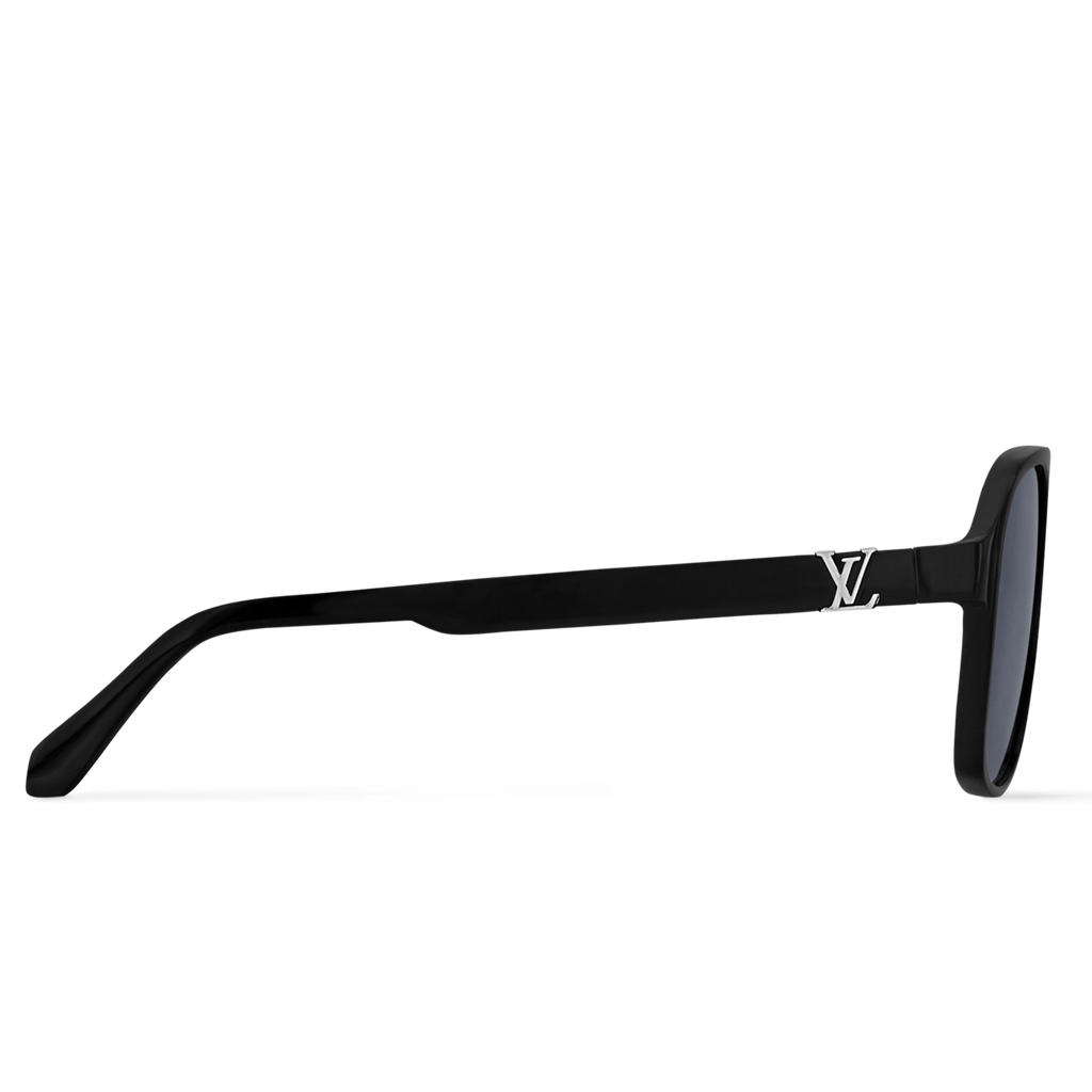 Louis Vuitton Men Pilot Frame Soft Black Sunglasses