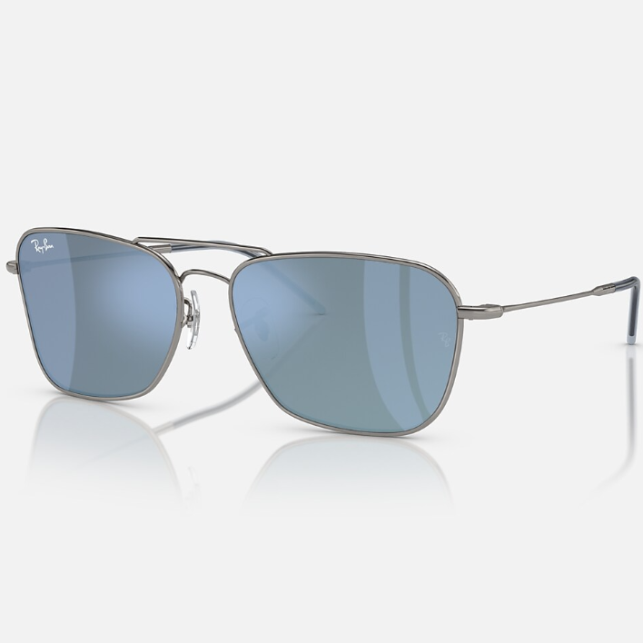 Ray Ban Men Square Frame Deep Gunmetal Sunglasses