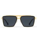 Louis Vuitton Men Square Frame Metallic Gold Sunglasses