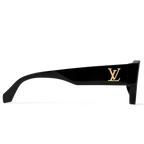 Louis Vuitton Men Round Frame Black Sunglasses