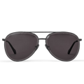 Louis Vuitton Men Pilot Frame Shiny Dusty Black Sunglasses