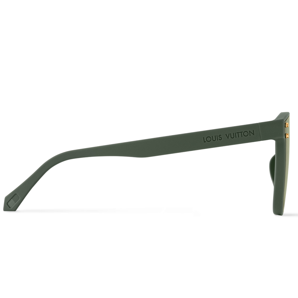 Louis Vuitton Men Square Frame Green Sunglasses