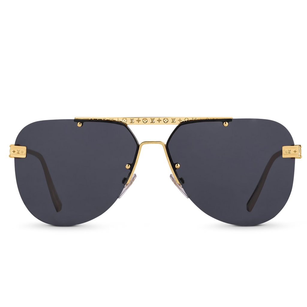 Louis Vuitton Men Pilot Frame Classic Gold Sunglasses