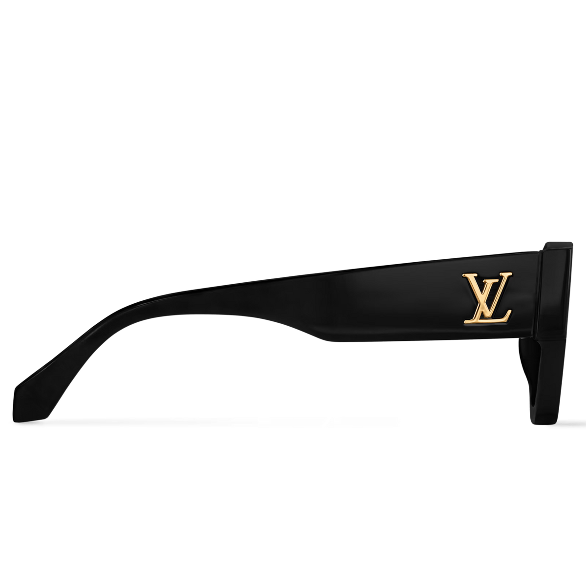 Louis Vuitton Men Rectangular Frame Smoky Black Sunglasses